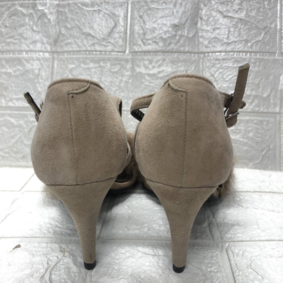 ★【在庫処分価格】PINKY&DIANNE ピンキー アンド ダイアン サンダル ブラウン系 ファー レディース サイズ35 1/2 ヒール約8cm☆T9-435J_画像4