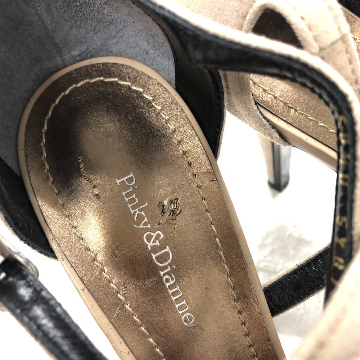★【在庫処分価格】PINKY&DIANNE ピンキー アンド ダイアン サンダル ブラウン系 ファー レディース サイズ35 1/2 ヒール約8cm☆T9-435J_画像6