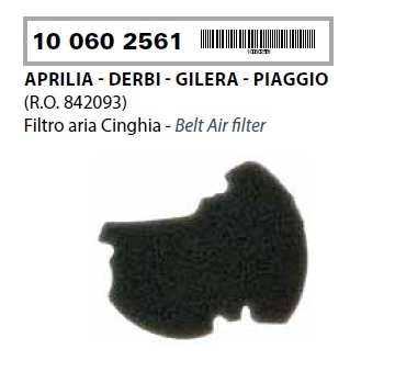 RMS 10060 2560 社外 エアーフィルター(変速側) ベスパ 125/150/200/250/300 GT/GTS/GTV_画像1