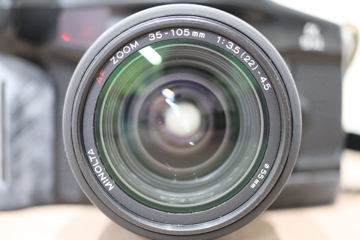 MINOLTA ミノルタ α 9xi 35-105mm 1:3.5(22)-4.5 Φ55mm フィルムカメラ 動作未確認 955_画像3