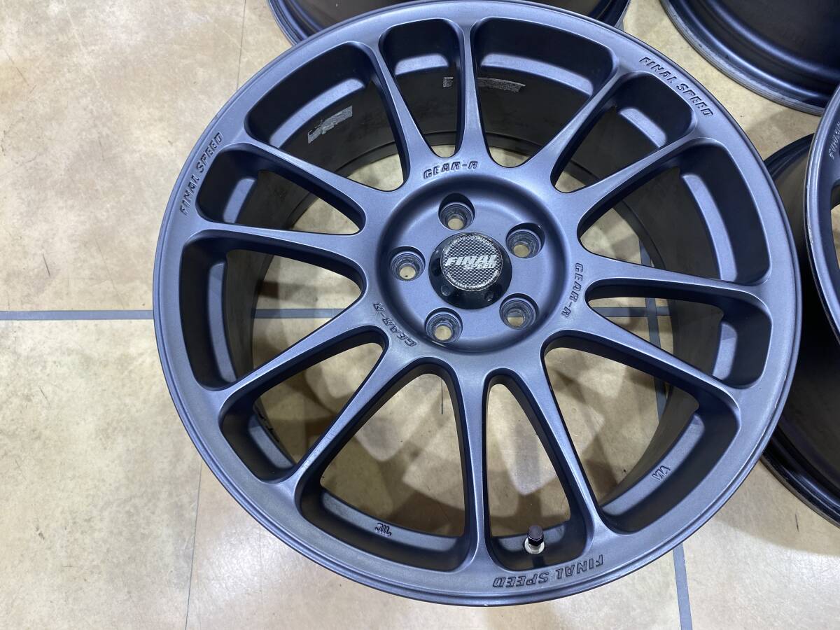 ◆FINAL SPEED GEAR-R 17インチ アルミホイール 4本セット 5穴 PCD 100 17×7J +48 ハブ約73mm ファイナルスピード◆_画像2
