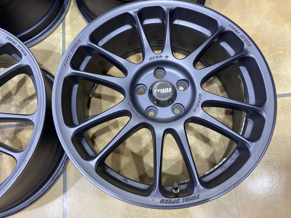 ◆FINAL SPEED GEAR-R 17インチ アルミホイール 4本セット 5穴 PCD 100 17×7J +48 ハブ約73mm ファイナルスピード◆_画像4