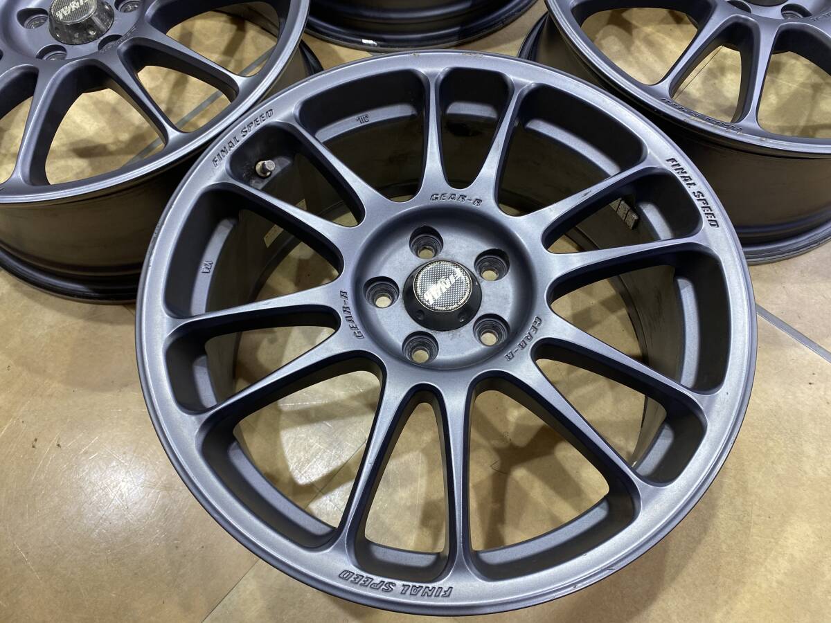 ◆FINAL SPEED GEAR-R 17インチ アルミホイール 4本セット 5穴 PCD 100 17×7J +48 ハブ約73mm ファイナルスピード◆_画像8