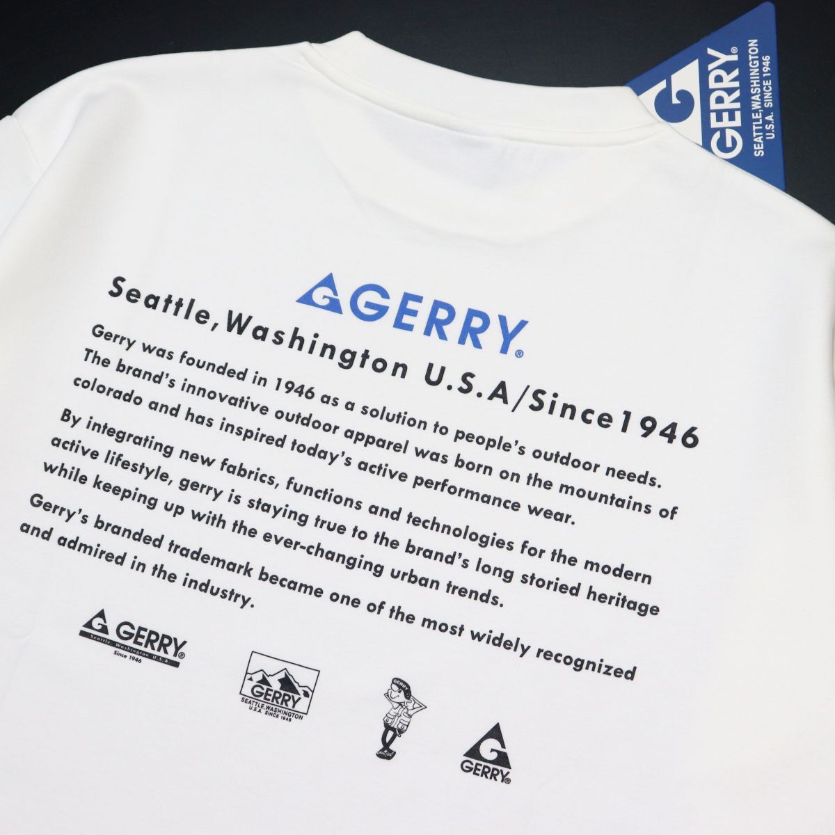 ★ジェリー アウトドア GERRY 新品 メンズ ビッグロゴ バックプリント スウェット トレーナー 白 Mサイズ[GE25AW1711N-M] 一 三 壱★QWER