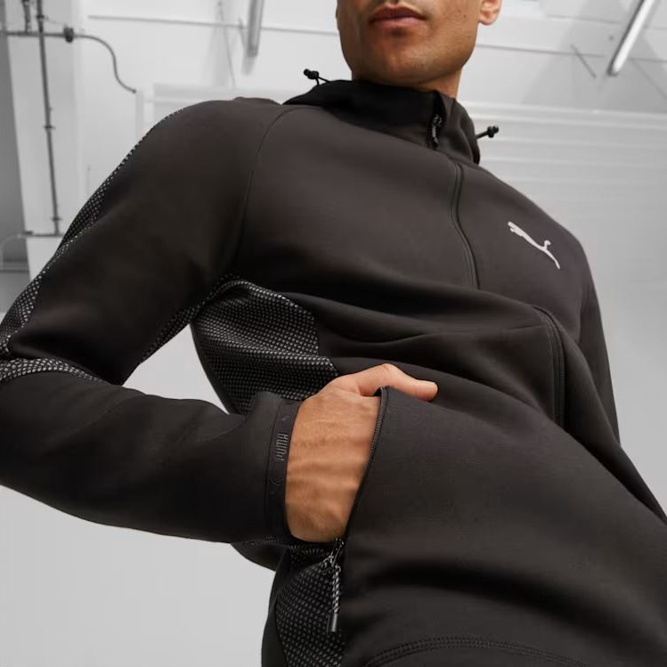 ★プーマ PUMA 新品 メンズ 吸水速干 ドライ トレーニング フルジップ ジャケット フーディー 黒 Lサイズ [675930011N-L] 二 弐★QWER★