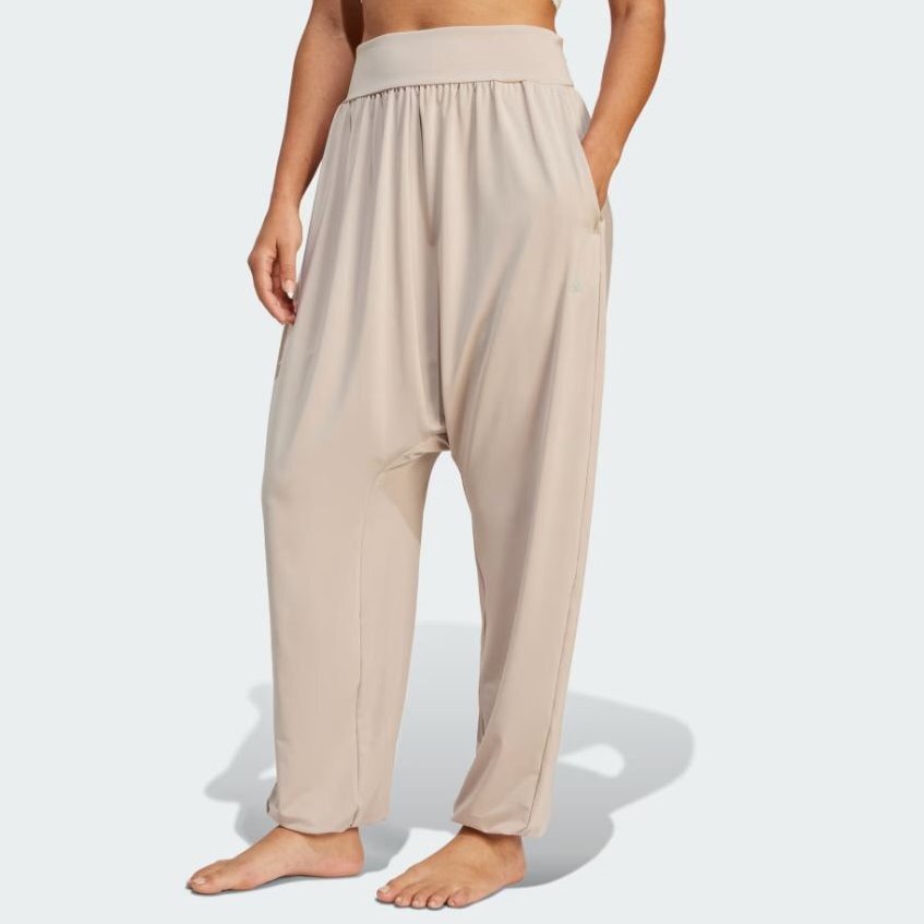 ●送料390円可能商品 アディダス adidas 新品 レディース ヨガ シングルジャージー サルエルパンツ ロングパンツ M [JC6714-M] 四 壱★QWER