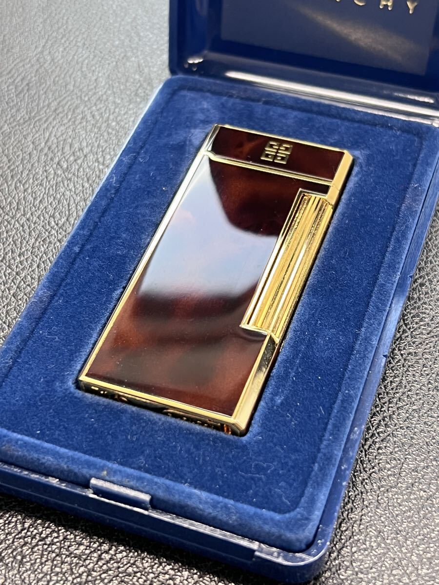 GIVENCHY ジバンシー 2000 ガスライター マーブル柄　ゴールド　箱付き　綺麗です！