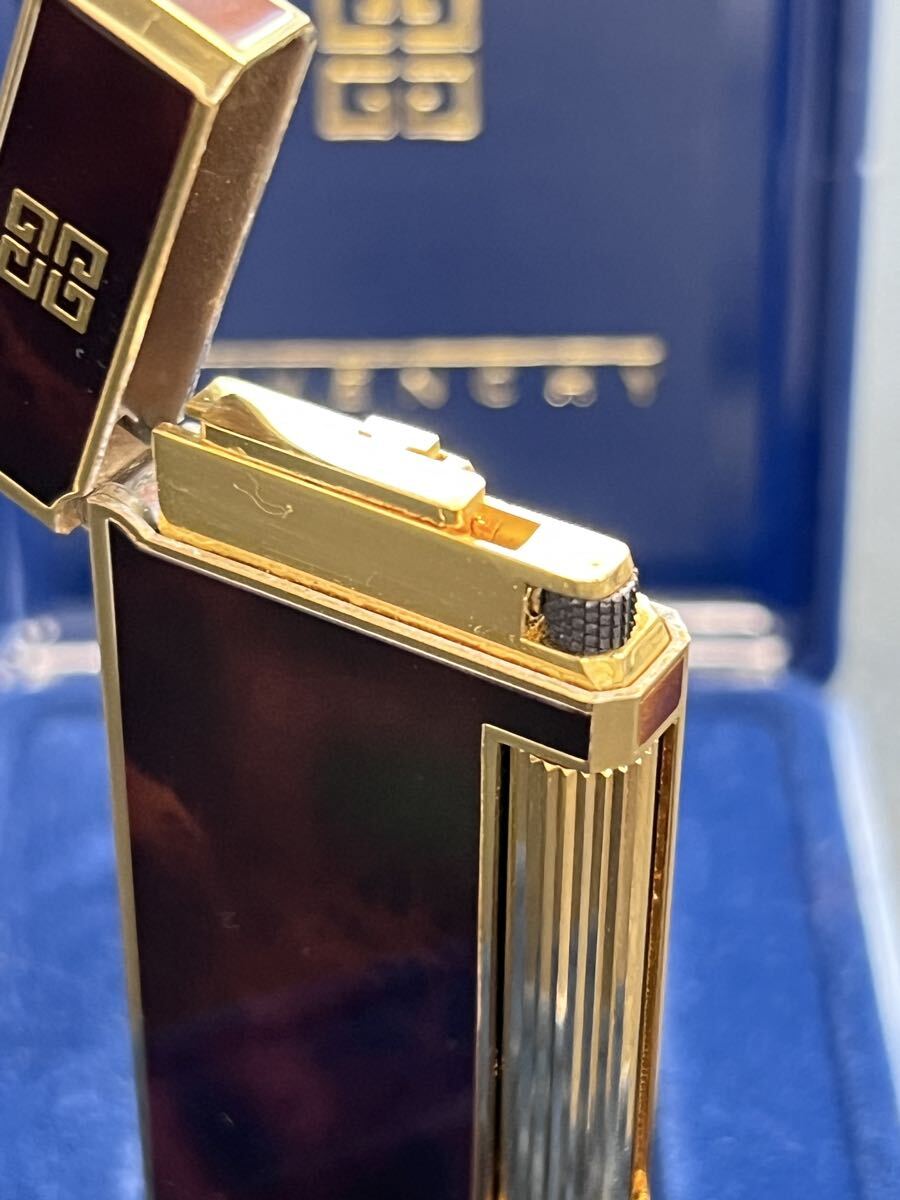 GIVENCHY ジバンシー 2000 ガスライター マーブル柄　ゴールド　箱付き　綺麗です！