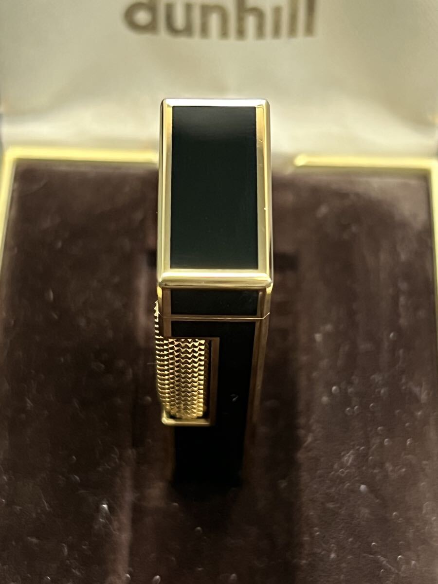 Dunhill ダンヒル ガスライター ブラック ゴールド　箱付き