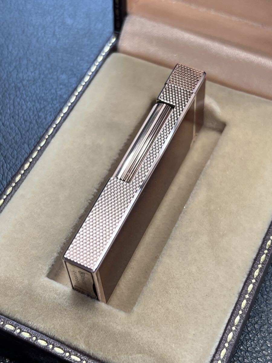 Dunhill ダンヒル ガスライター　ジェムタイプ マーブル柄　ピンクゴールド　箱付き