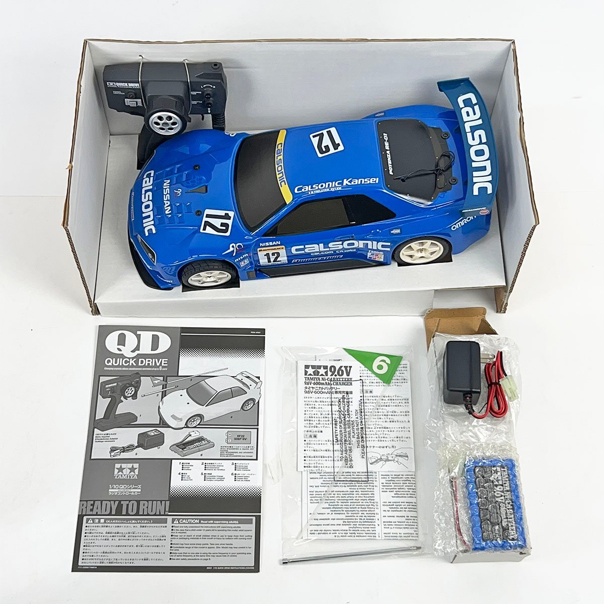 未使用保管品 TAMIYA タミヤ 1/10 QDシリーズ 電動(dòng)RCカー カルソニック スカイライン GT-R 2003 ラジコン 46032 [R16277]
