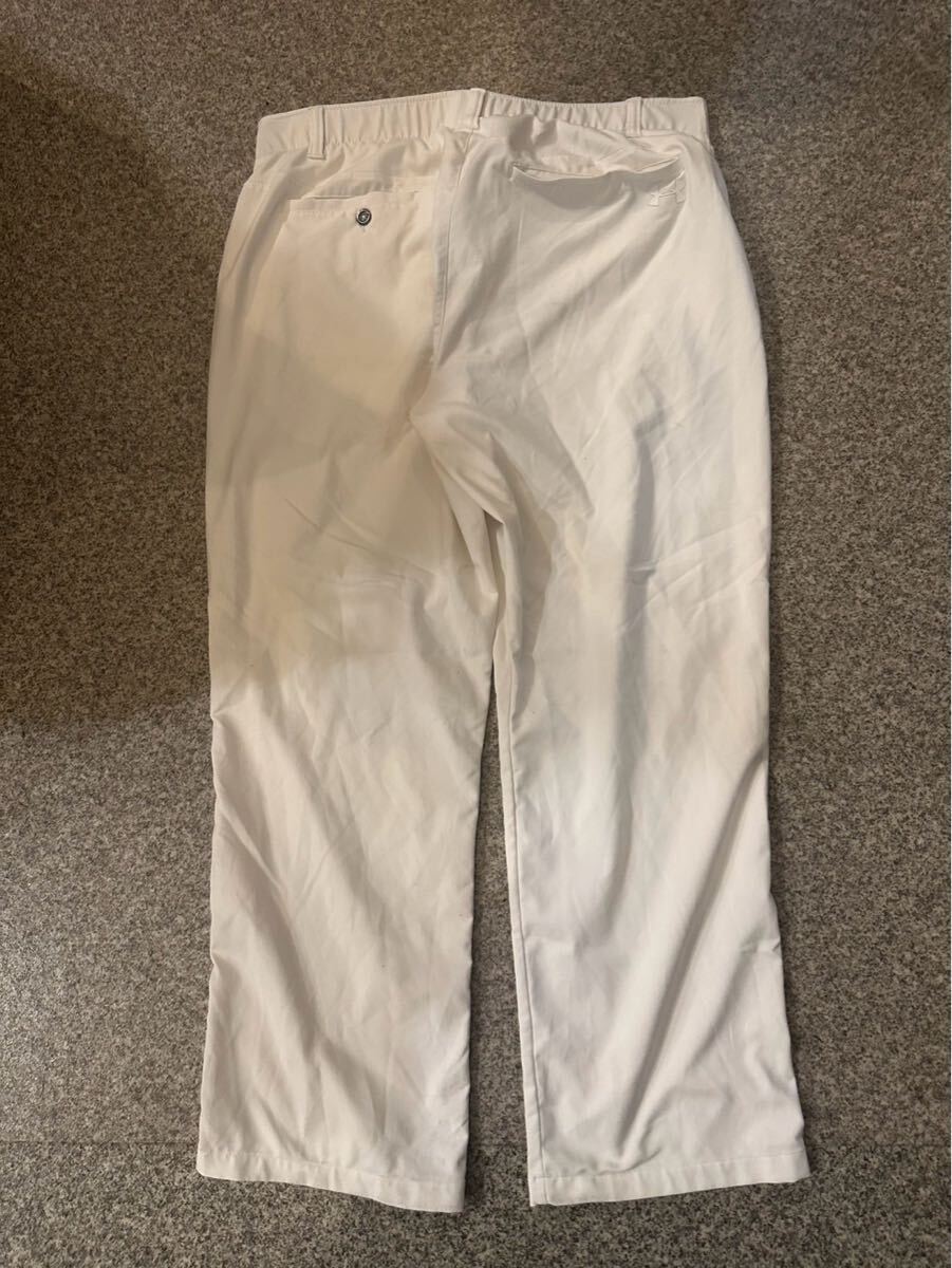 under armor ストレッチ パンツ ホワイト アンダーアーマー 2018_画像2