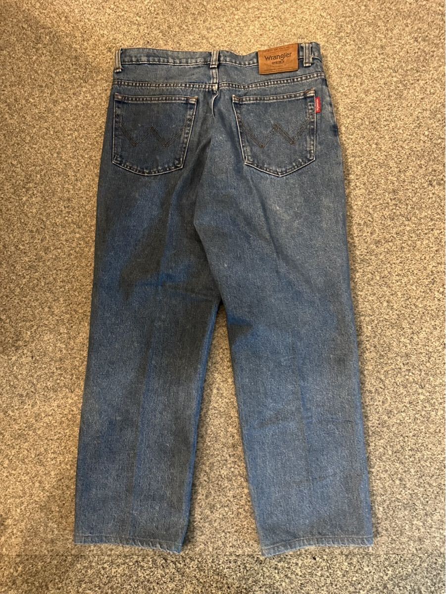 Wrangler M1905-27 W34 ジーンズ ブルー コットン ラングラー 青 デニム 古着 インディゴ ユーズド_画像2