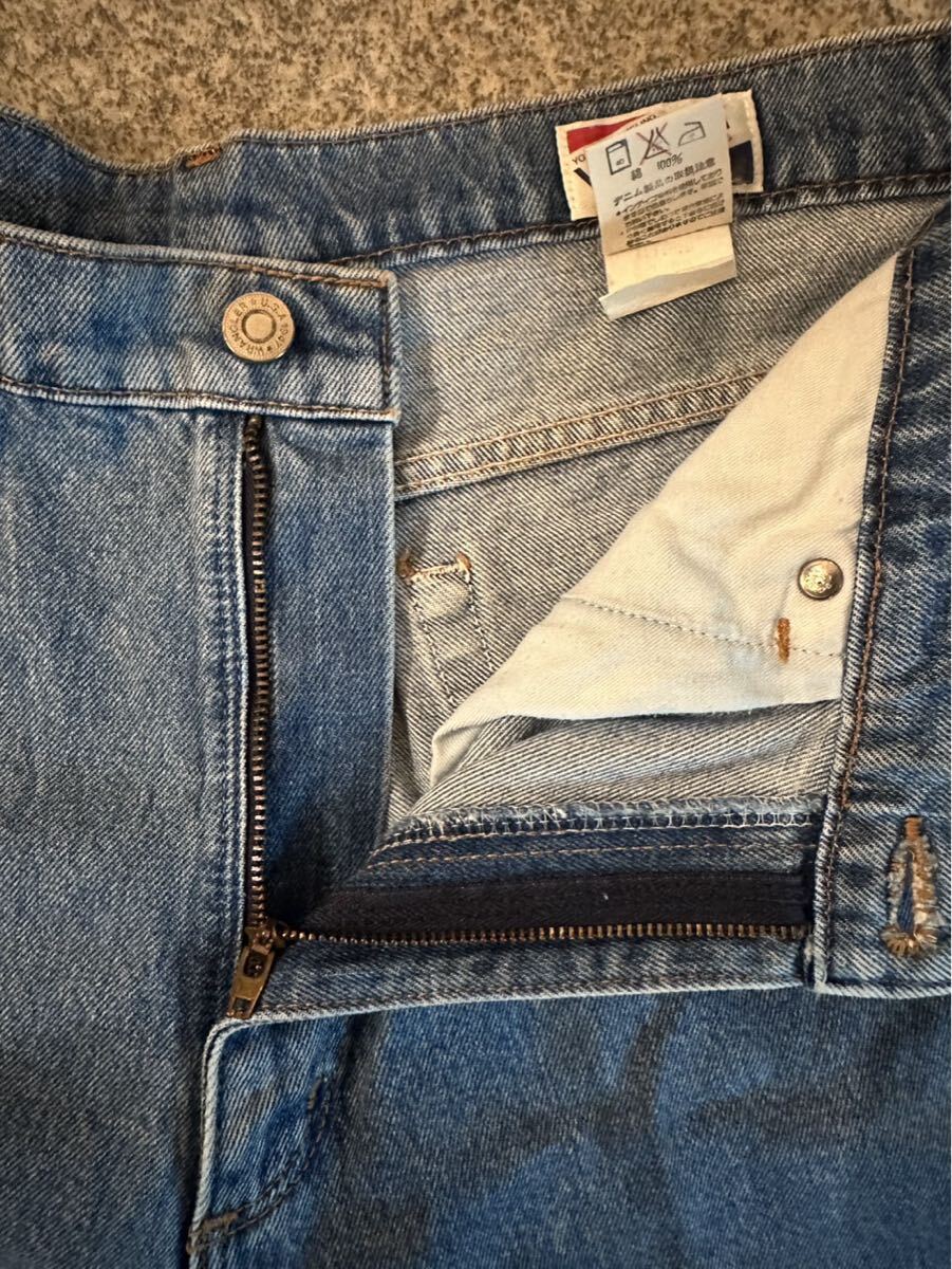 Wrangler M1905-27 W34 ジーンズ ブルー コットン ラングラー 青 デニム 古着 インディゴ ユーズド_画像6