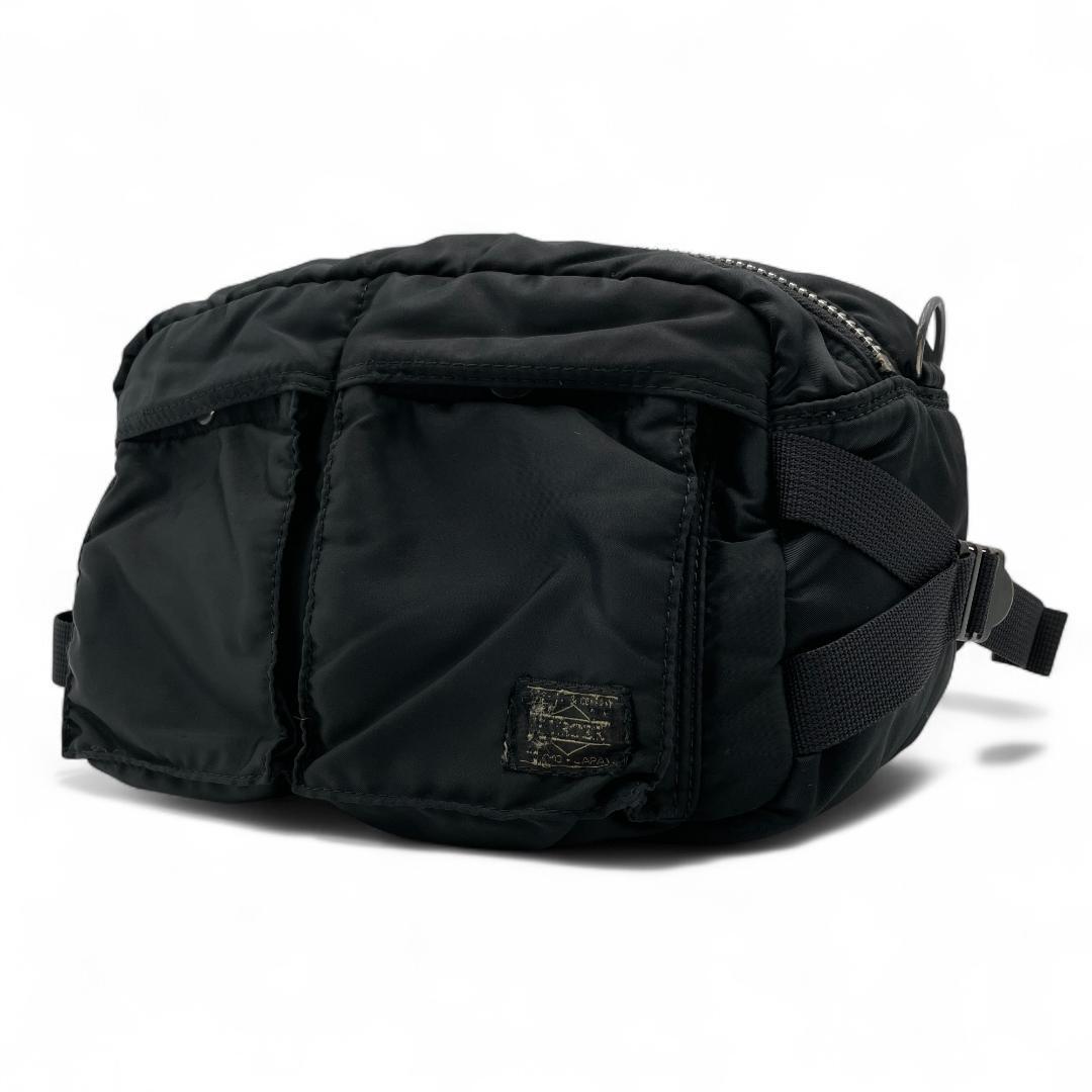 良品 PORTER ボディバッグ ナイロン ブラック タンカー_画像2