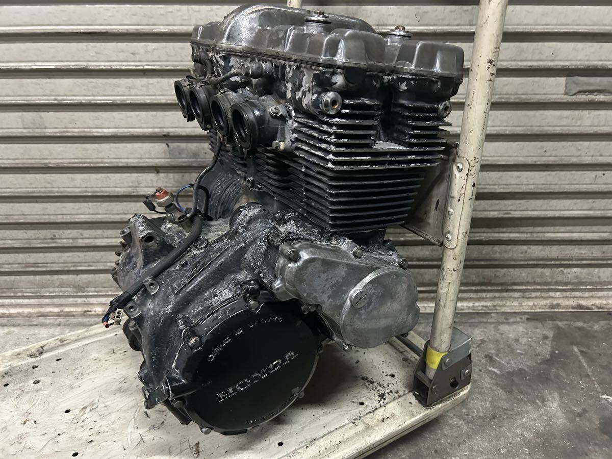 CBX550F エンジン 確実実働 ASSY 1000スタ売り切り！ 検/純正 當(dāng)時(shí)物 ヘッド シリンダー クランクケース オイルパン CBX400F PC04 NC07