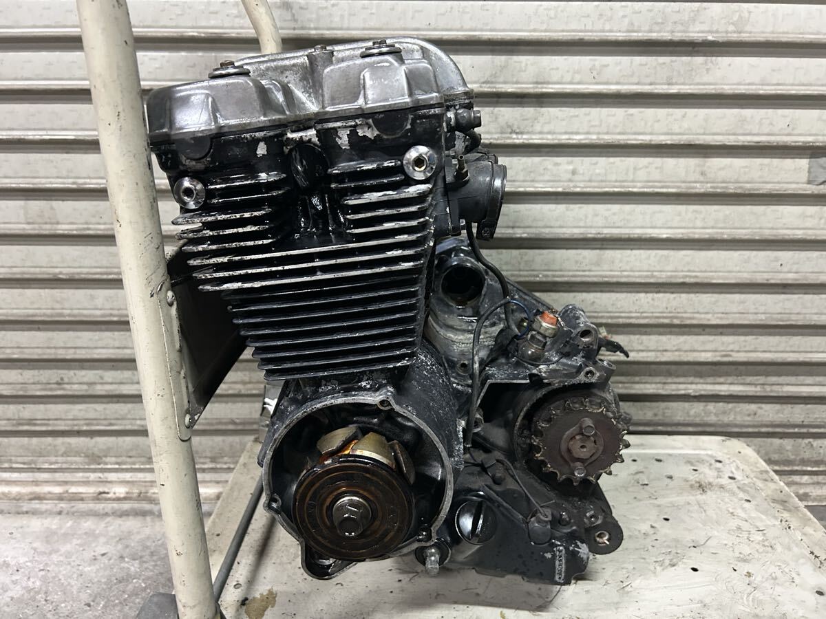 CBX550F エンジン 確実実働 ASSY 1000スタ売り切り！ 検/純正 當(dāng)時(shí)物 ヘッド シリンダー クランクケース オイルパン CBX400F PC04 NC07