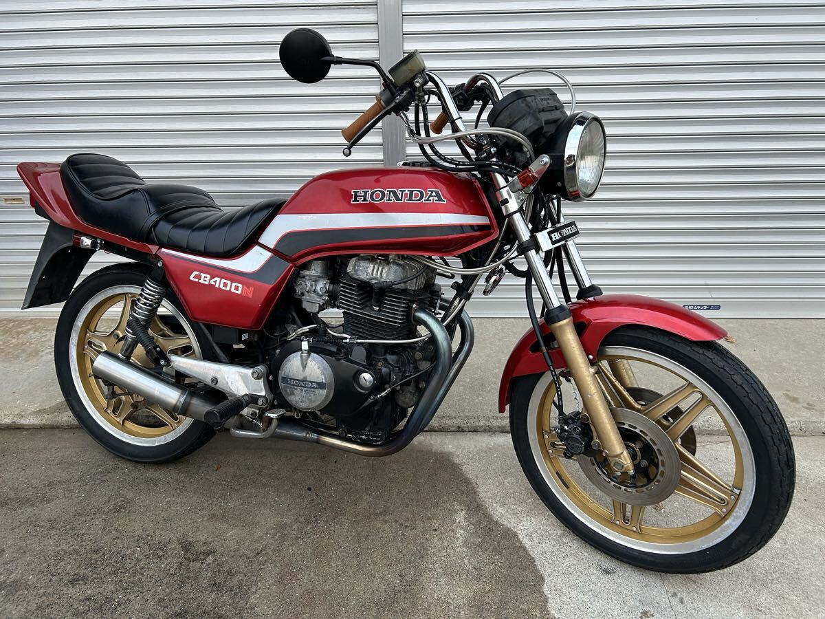 CB400N 車検3年付き 里コム タックロール張り替え済み 絶好調(diào) 検/CB250T CB250N CB400T CBX400F GS400 スーパーホーク3R