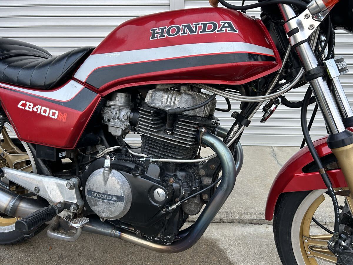 CB400N 車検3年付き 里コム タックロール張り替え済み 絶好調(diào) 検/CB250T CB250N CB400T CBX400F GS400 スーパーホーク3R