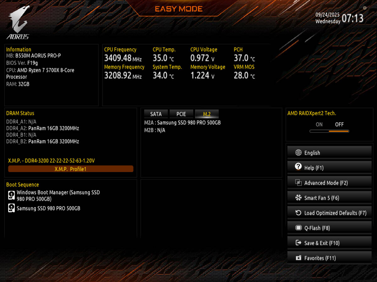 CFD DDR4-3200 32GB (16GBX2枚) USED