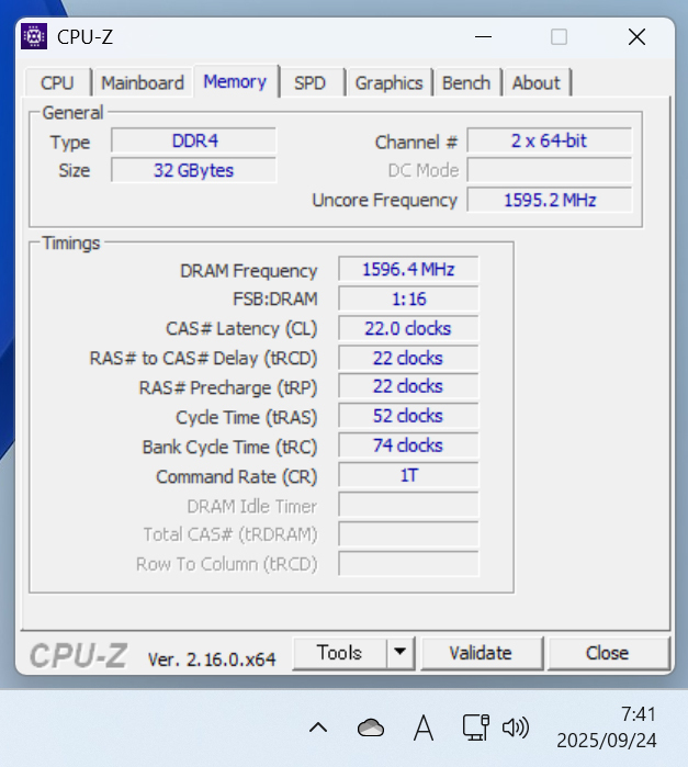 CFD DDR4-3200 32GB (16GBX2枚) USED