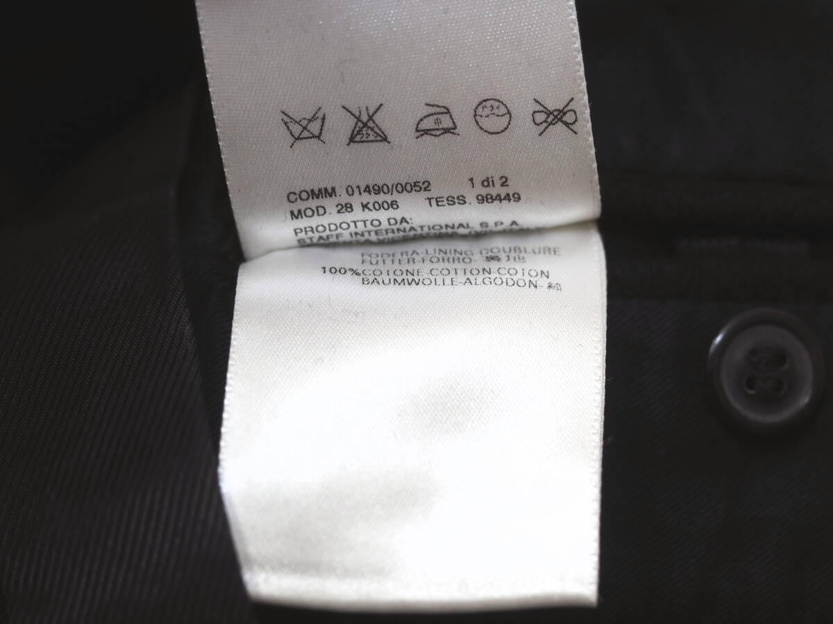 本人期 ヴィンテージ05AWアーカイブ MARTIN MARGIELA⑭ マルタンマルジェラ⑭ ウールトレンチコート46黒 Italy製_画像6
