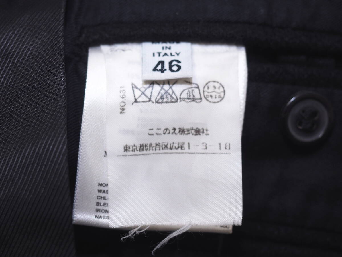 本人期 ヴィンテージ05AWアーカイブ MARTIN MARGIELA⑭ マルタンマルジェラ⑭ ウールトレンチコート46黒 Italy製_画像4
