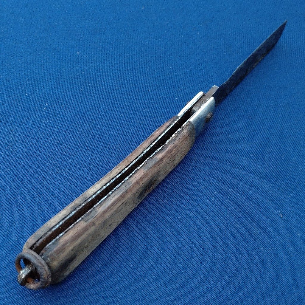 ジャンク品 電工ナイフ 日立武蔵 刃長約75㎜ 全長約195㎜ 折り畳みナイフ 工具 ケーブルカッター 【2795】_画像6