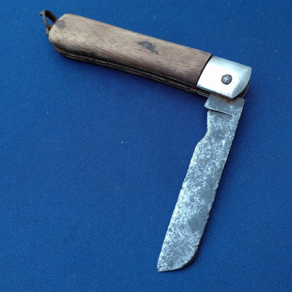 ジャンク品 電工ナイフ 日立武蔵 刃長約75㎜ 全長約195㎜ 折り畳みナイフ 工具 ケーブルカッター 【2795】_画像7