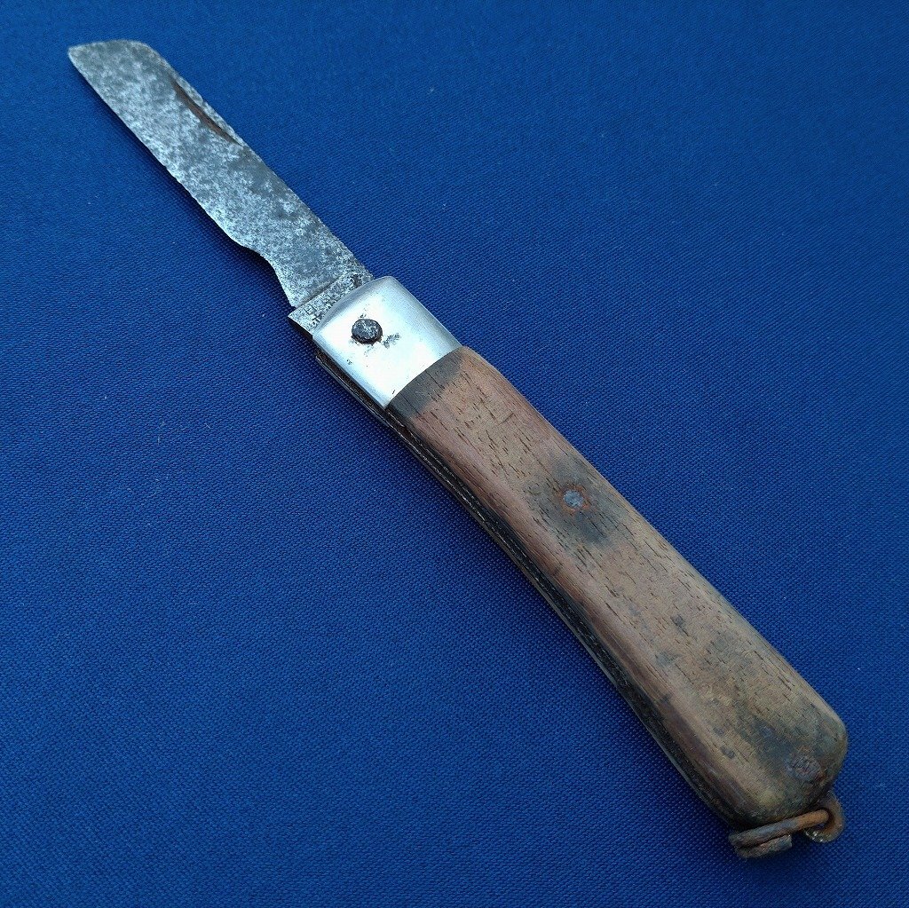 ジャンク品 電工ナイフ 日立武蔵 刃長約75㎜ 全長約195㎜ 折り畳みナイフ 工具 ケーブルカッター 【2795】_画像2