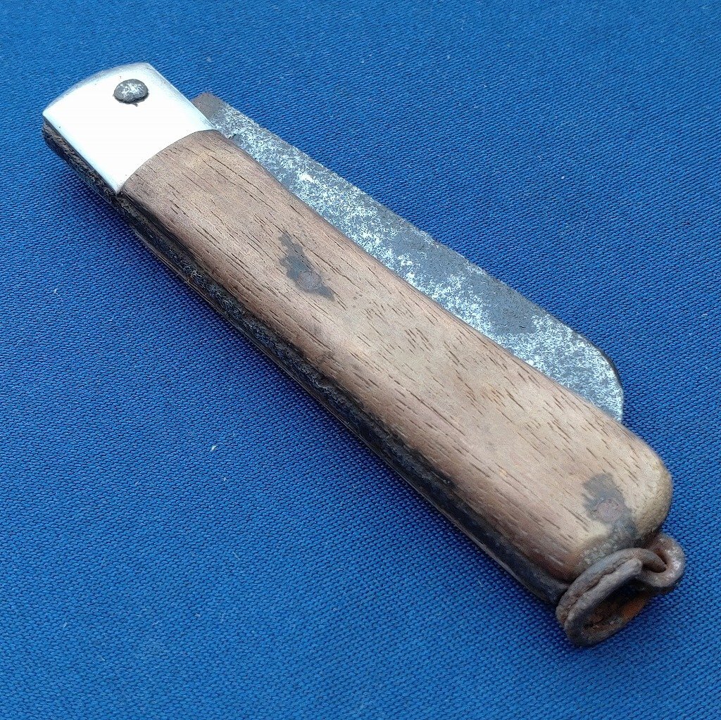 ジャンク品 電工ナイフ 日立武蔵 刃長約75㎜ 全長約195㎜ 折り畳みナイフ 工具 ケーブルカッター 【2795】_画像10