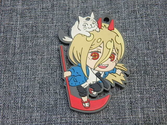 nk14-25-0909-1　チェンソーマン　でふぉラバ!　ラバーキーホルダー　パワー　ラバーマスコット　中古_画像1