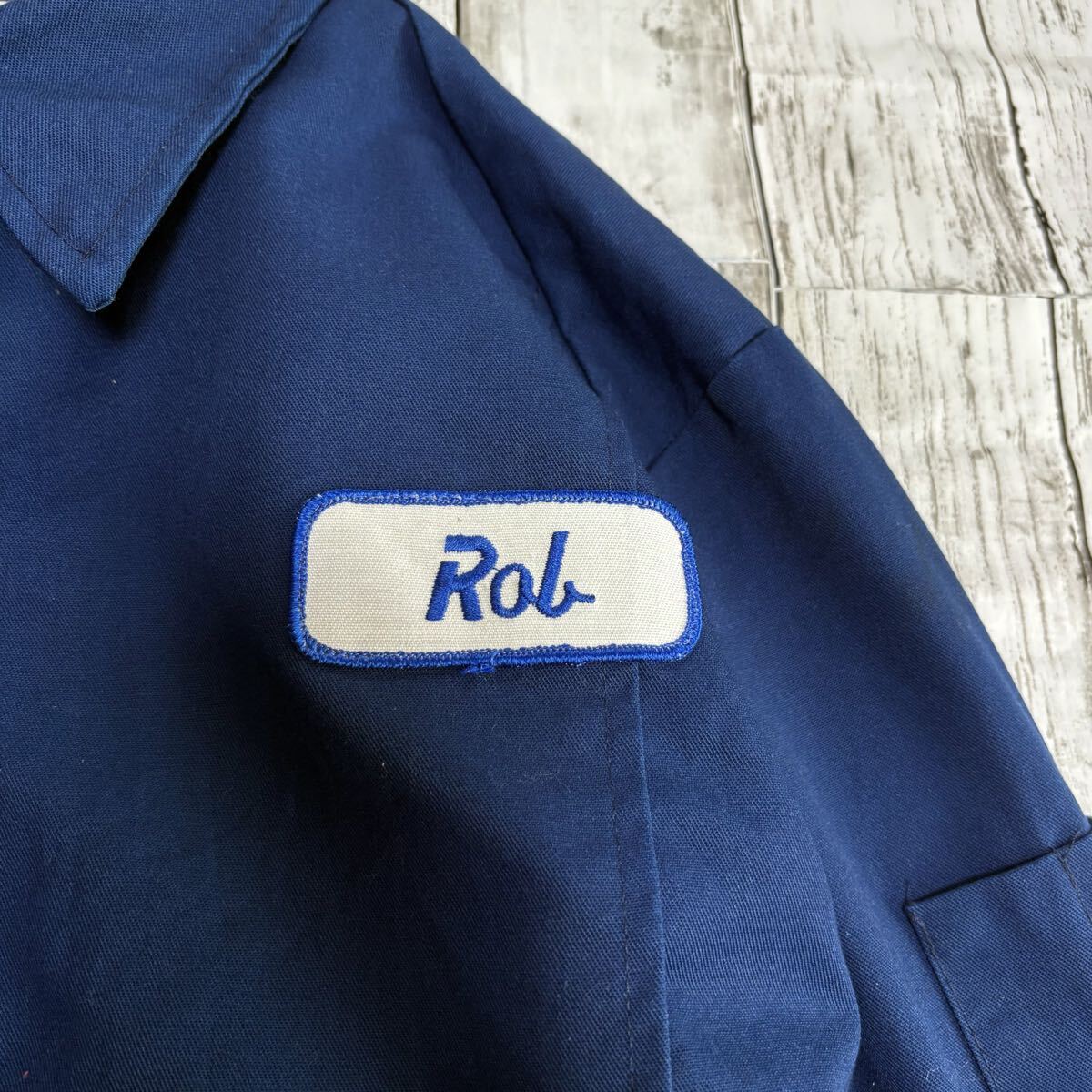 80s USA製 UNITOG ユニトグ 76ルブリカンツ ワッペン ワークジャケット ブルゾン U.S.古着_画像4