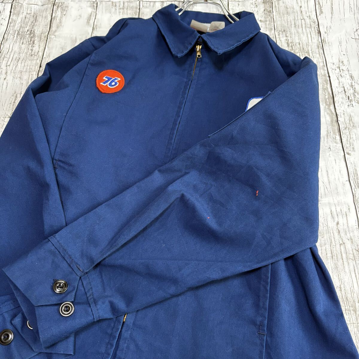 80s USA製 UNITOG ユニトグ 76ルブリカンツ ワッペン ワークジャケット ブルゾン U.S.古着_画像7