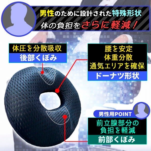 円座クッション 産后 痔 腰痛 クッション 骨盤(pán) クッション 痛み対策 手術(shù)后 丸型 姿勢(shì)矯正 骨盤(pán)矯正 デスク オフィス 低反発 男性用