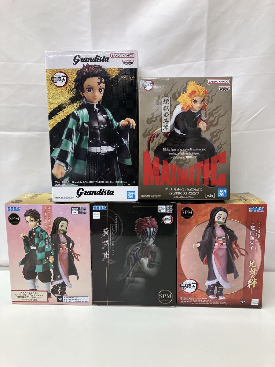 【L772-k】鬼滅の刃　 フィギュア　竈門炭治郎　竈門禰豆子　煉獄杏壽郎　猗窩座　未開封　 5點　まとめ