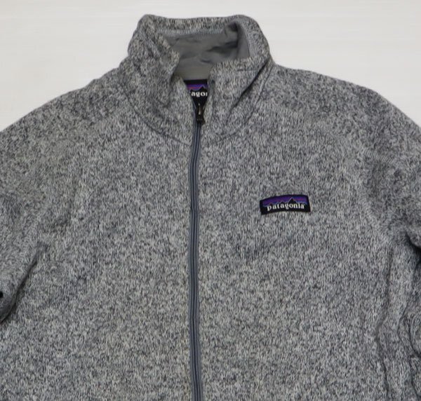 FJ61パタゴニアPATAGONIAアメリカ古着フリースジャケット25542ベターセーターBETTER SWEATER杢グレー系アウトドアジャケトSレトロ_画像1