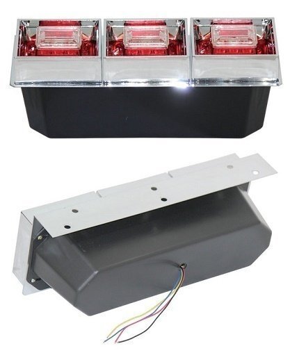  маленький, средний для грузовика LED 3 полосный прямоугольник задний фонарь красный / прозрачный 24V специальный задние фонари / Titan Dutro Fighter демонстрационный рузовик [ стоимость доставки 800 иен ]