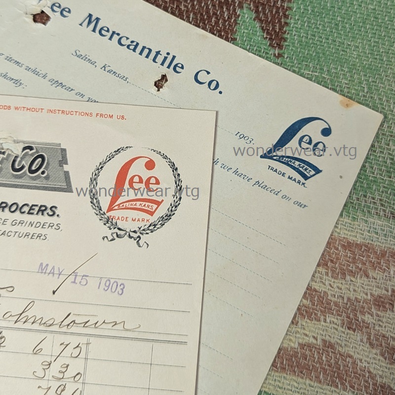 初期ロゴ 【H.D.LEE MERCANTILE】 1900年代 レター ヘッド レシート 食品 アドバタイジング ビンテージ アンティーク 1890s1900s1910s20s_画像1