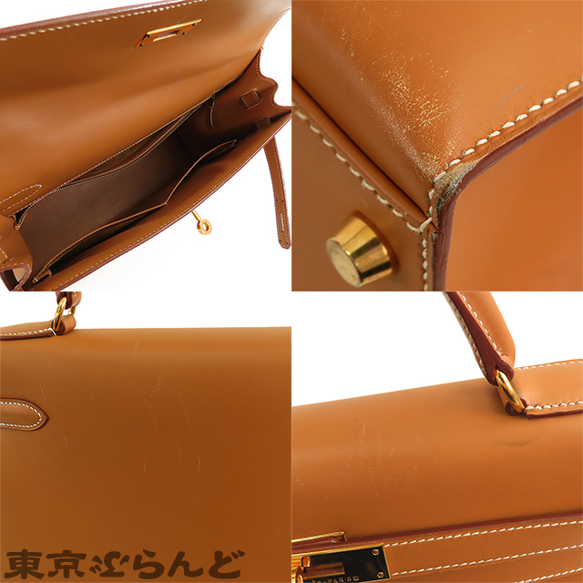 101803537 エルメス HERMES ケリー 32 □C刻印 ナチュラル ゴールド金具 シャモニー 外縫 2WAY ハンドバッグ ショルダーバッグ レディース_画像5
