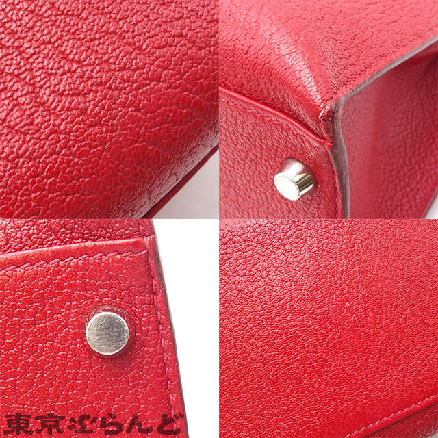 101777393 エルメス HERMES ケリー32 外縫 2WAY ハンドバッグ □G刻印 ルージュヴィフ SV金具 シェーブル ショルダーバッグ レディース_画像6