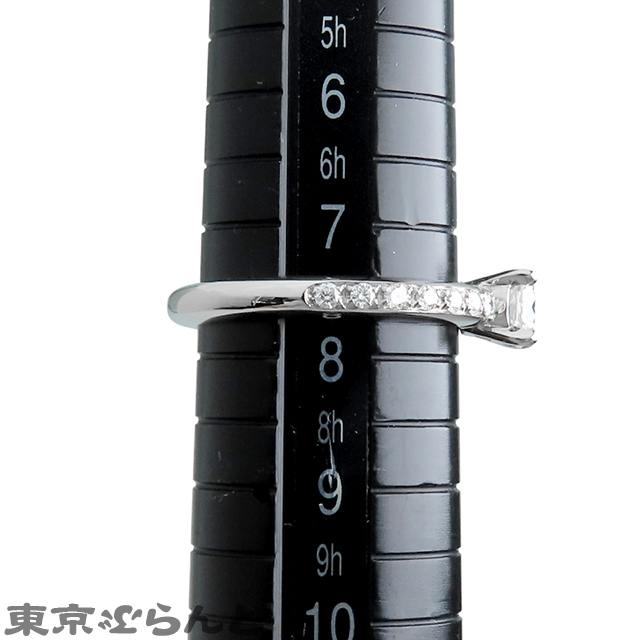 101820315 ブルガリ グリフソリテールリング プラチナ Pt950 ダイヤモンド 0.40ct H VVS2 指輪 箱付き 7.5号相当 リング レディース 仕上済_画像7