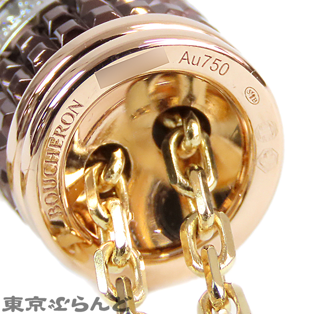 101812400 ブシュロン Boucheron キャトルクラシック タイ ネックレス ミディアム JCL01146 K18YG/WG/PG ブラウンPVD ダイヤモンド 仕上済_画像3
