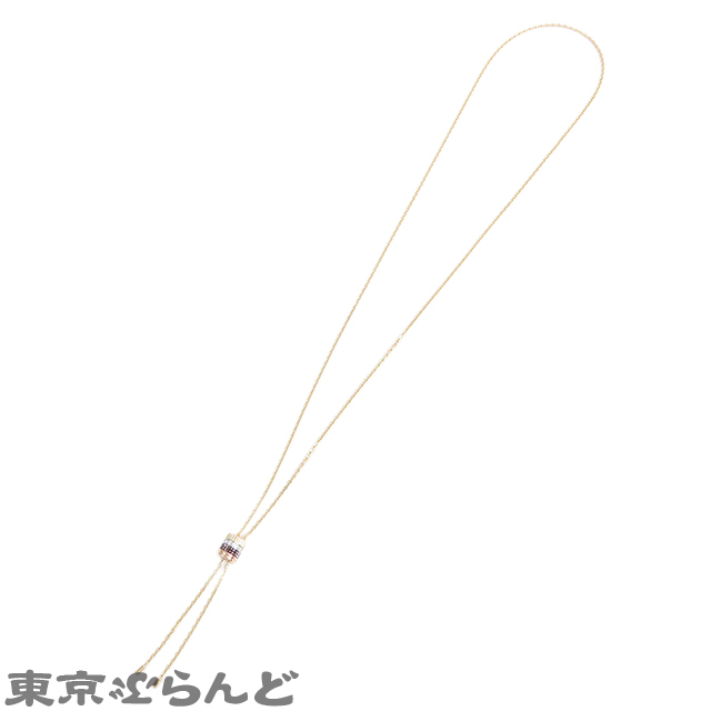 101812400 ブシュロン Boucheron キャトルクラシック タイ ネックレス ミディアム JCL01146 K18YG/WG/PG ブラウンPVD ダイヤモンド 仕上済_画像4