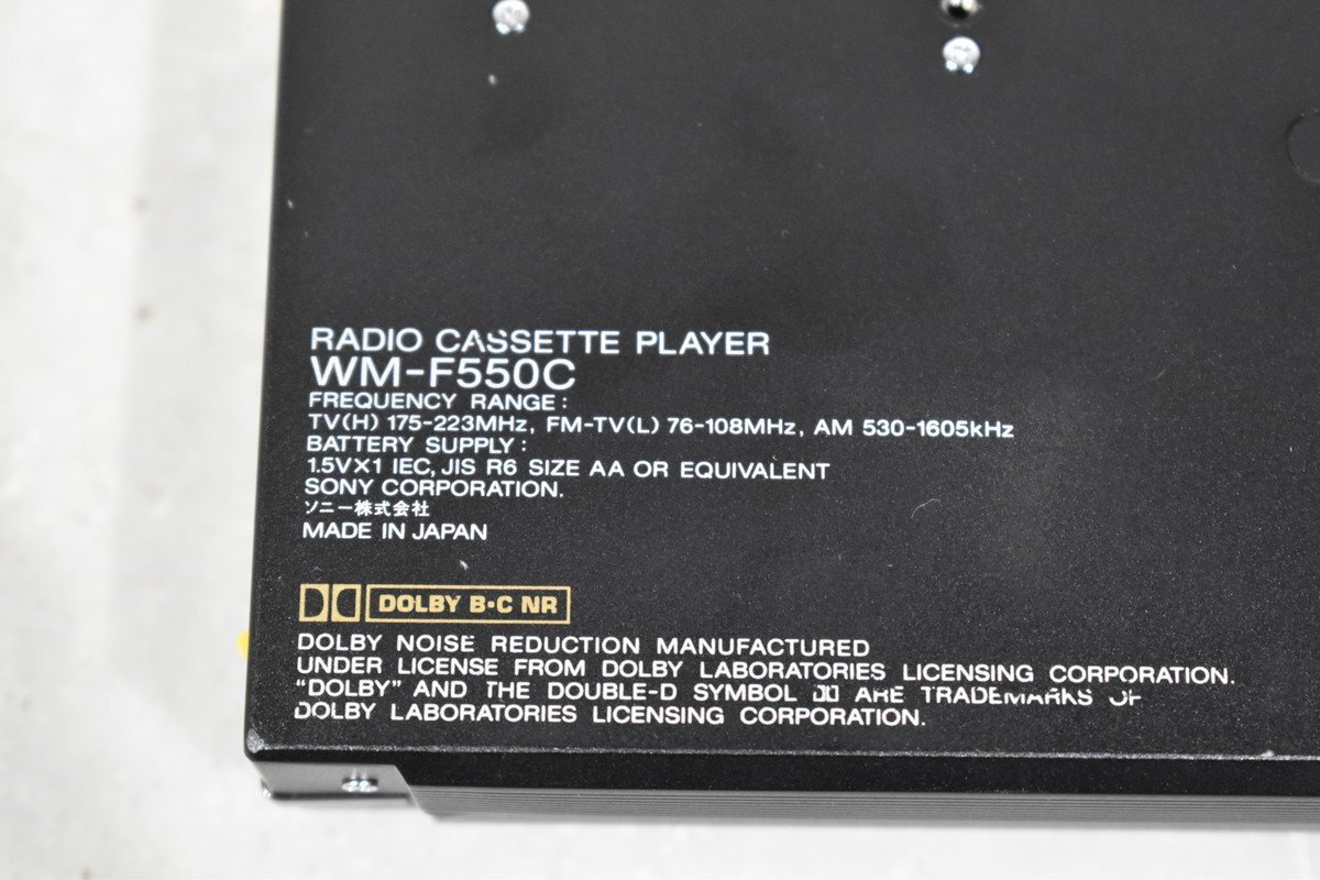 【G】SONY WALKMAN WM-F550C ウォークマン ポータブルカセットプレーヤー ソニー 3138605