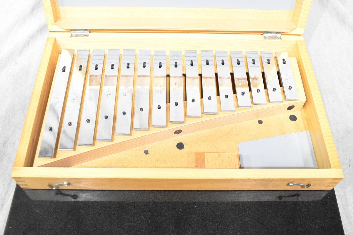 【C】SONOR PERCUSSION TA GL 10 グロッケンシュピール 鉄琴 ゾノア 木製箱 3139978の画像2