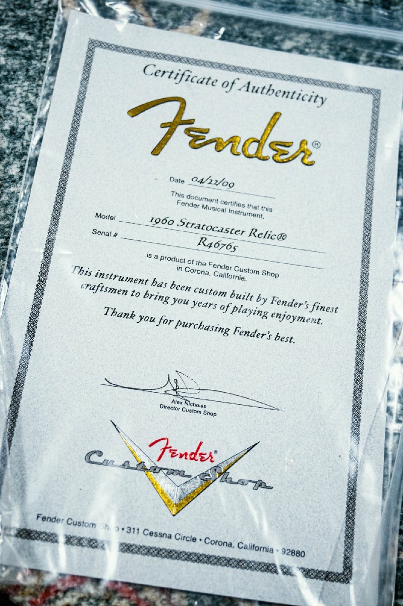 Fender Custom Shop 1960 Stratocaster Relic フェンダー カスタムショップ ストラトキャスター レリック 3142763 D1006