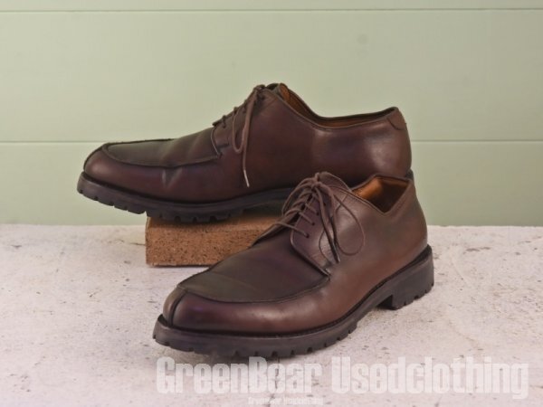 MN111 ハンガリー製 Laszlo ビンテージ メンズシューズ 茶 ブラウン 9 27cm　_画像1