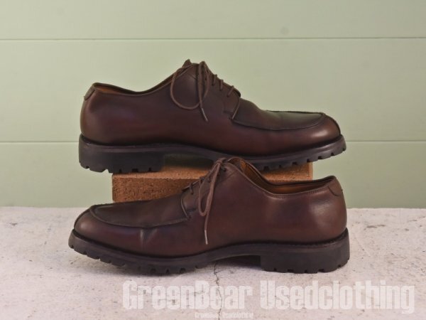 MN111 ハンガリー製 Laszlo ビンテージ メンズシューズ 茶 ブラウン 9 27cm　_画像3