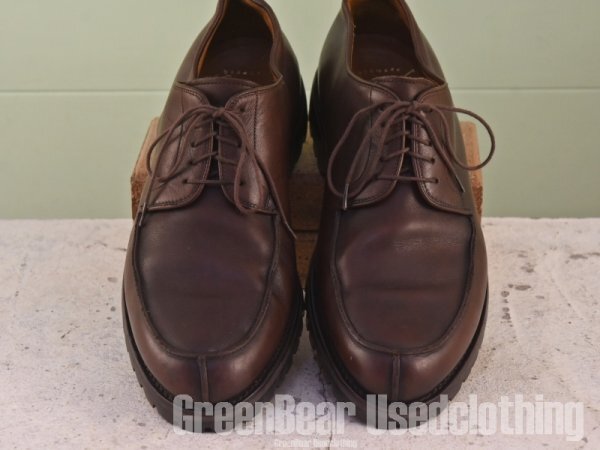 MN111 ハンガリー製 Laszlo ビンテージ メンズシューズ 茶 ブラウン 9 27cm　_画像5